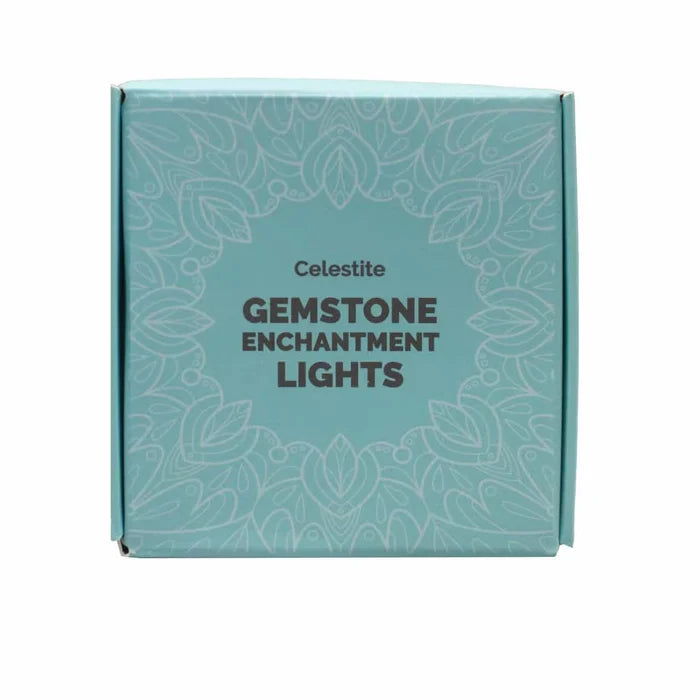 Llums d'encantament de pedres precioses – Celestita