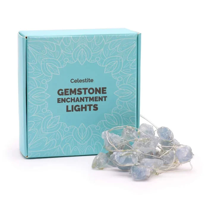 Llums d'encantament de pedres precioses – Celestita