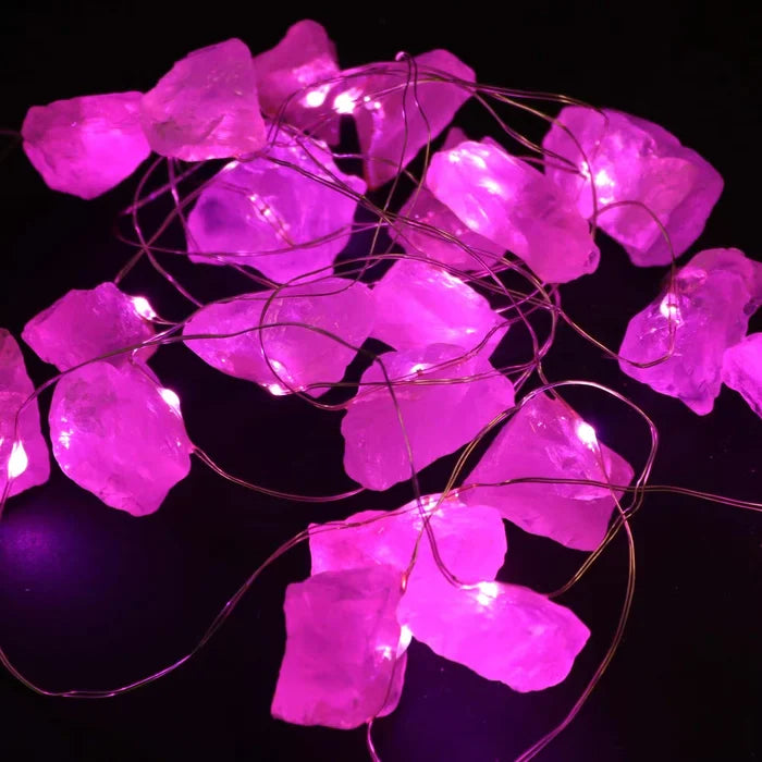 Llums d'encantament de pedres precioses - Quars rosa