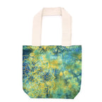 Bolsa de Algodón Tie Dye - Mandala - Verde y Azul - Asa Natural