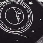 Mantel de altar esotérico con flecos - Carta Lunar y Solar