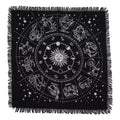 Mantel de altar esotérico con flecos - Horóscopo