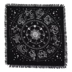 Mantel de altar esotérico con flecos - Horóscopo