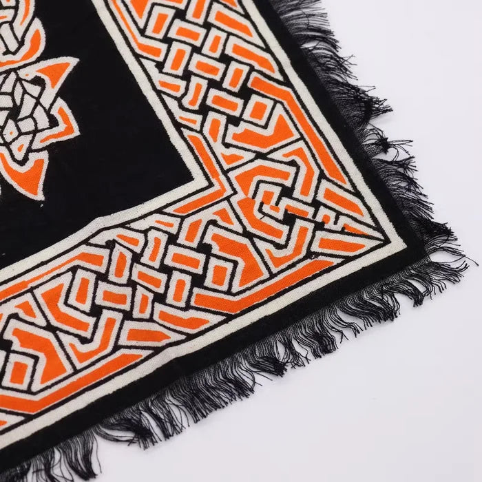 Mantel de altar esotérico con flecos - Madre Tierra