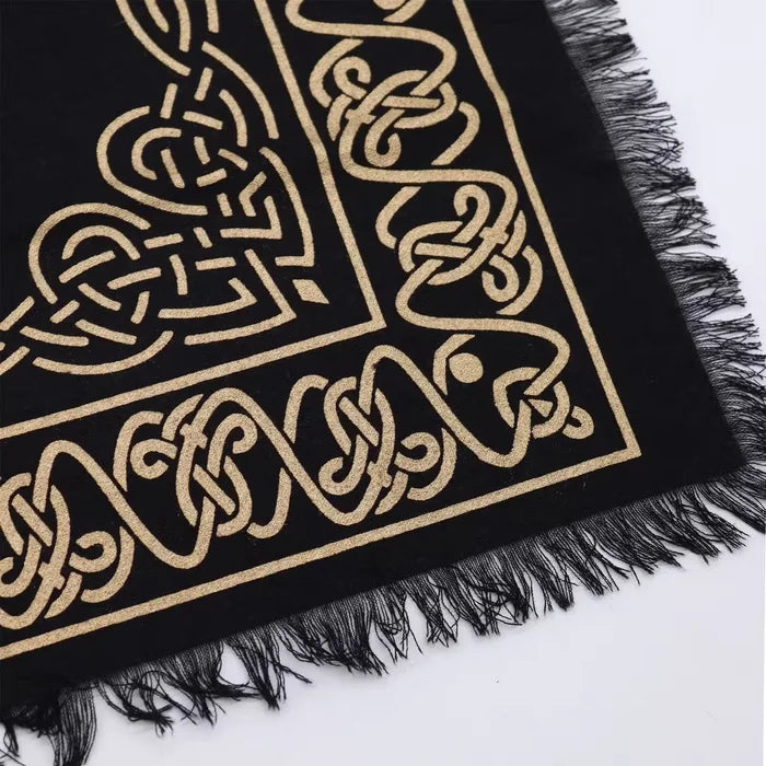 Mantel de altar esotérico con flecos - Pentágono