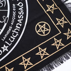 Mantel de altar esotérico con flecos - Vida Muerte Renacimiento