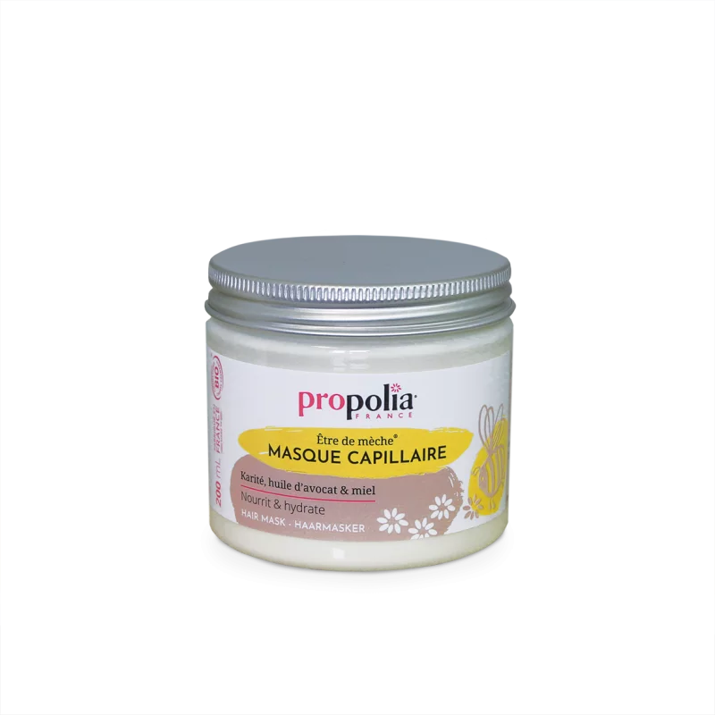 Mascarilla capilar orgánica de miel, karité y aceite de aguacate – 200 ml