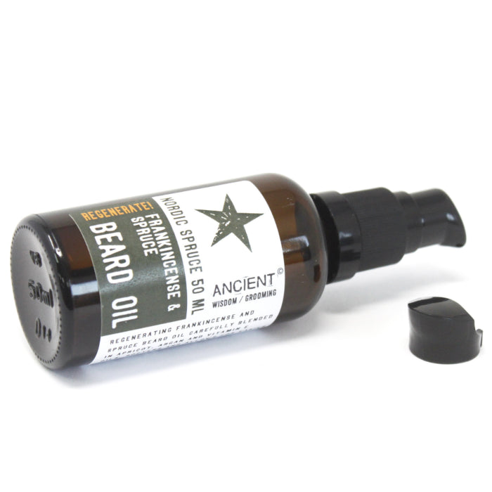 Aceite para Barba Abeto Nórdico - Regenera - 50 ml - Nutrición, Regeneración y Aroma de Bosque