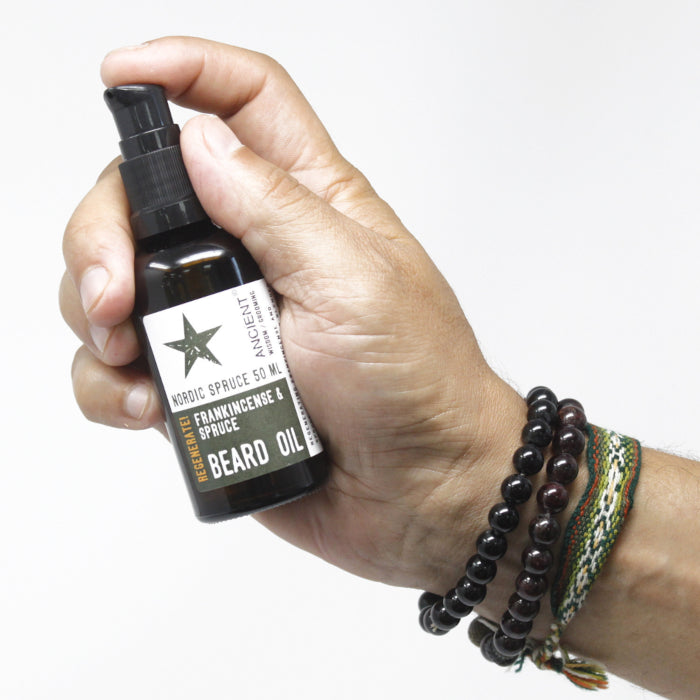 Aceite para Barba Abeto Nórdico - Regenera - 50 ml - Nutrición, Regeneración y Aroma de Bosque