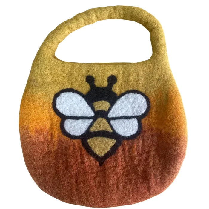Bolsa abeja de fieltro al agua - Naranja amanecer