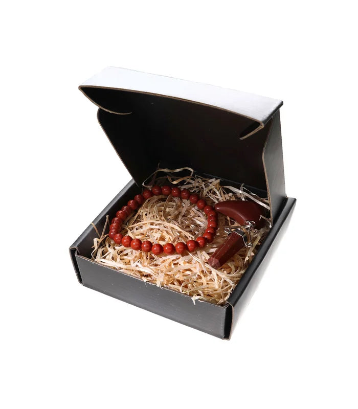 Pack Caja Zodiaco Escorpio - Jaspe Rojo
