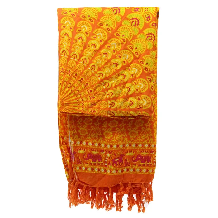 Pareo Céltico de algodón - Naranja Lima