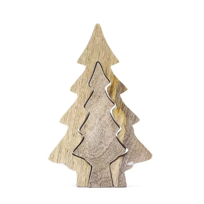 Decoración de madera Perdido en el Bosque – Pequeño Árbol dentro de un Árbol 15 × 10 cm