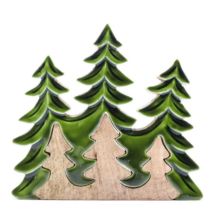 Decoración de madera 3D Perdido en el Bosque – Tres Árboles 20 × 23 cm