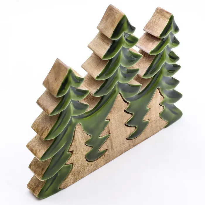 Decoración de madera 3D Perdido en el Bosque – Tres Árboles 20 × 23 cm