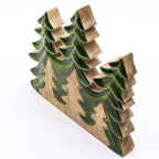 Decoración de madera 3D Perdido en el Bosque – Tres Árboles 20 × 23 cm