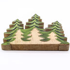 Decoración de madera 3D Perdido en el Bosque – Tres Árboles 20 × 23 cm