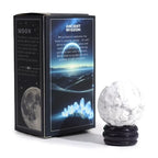 Planeta Howlite Blanco con Soporte Solar - Luna - 40mm