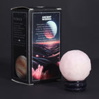 Planeta de Cuarzo Rosa con Soporte Solar (VÉNUS) - 40mm