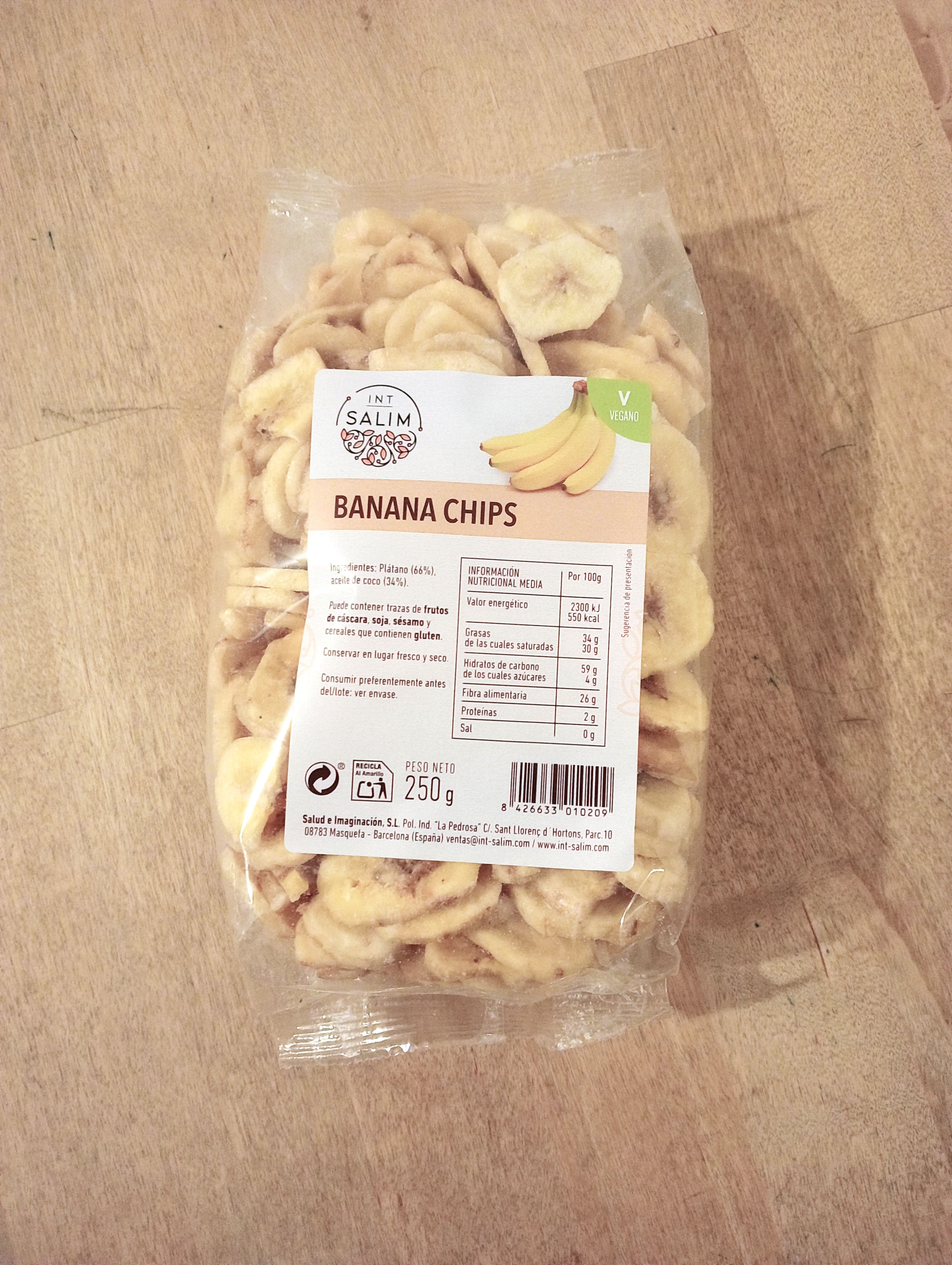 Chips de banana deshidratada 250g