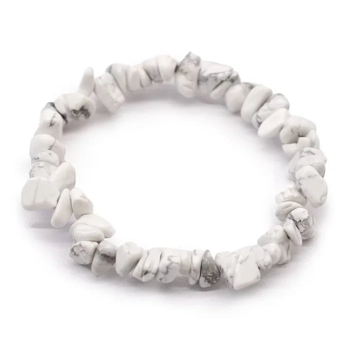 Lot de 2 polseres de pedres precioses -Jaspi Blanc + Jade oliva-Pau i curació