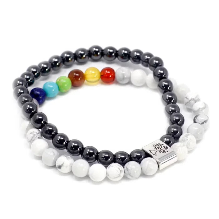 Pulsera de Howlita Blanca Magnética – Chakra
