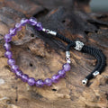 Pulsera de hilo negro de Amatistas