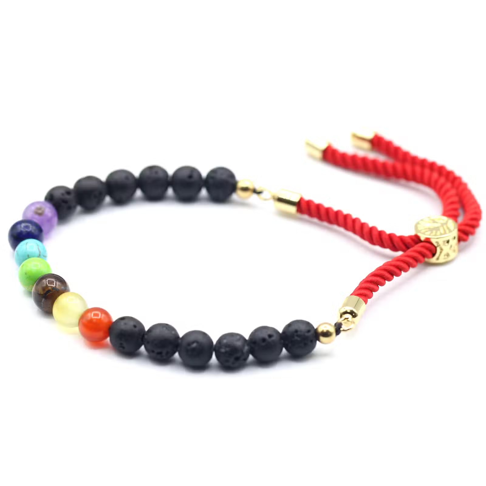 Pulsera de hilo rojo con Piedras Volcánicas