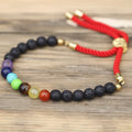 Pulsera de hilo rojo con Piedras Volcánicas