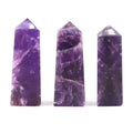 Puntas de obelisco de piedra preciosa aprox. 5 cm - Amatista africana - Lote de 3 unidades