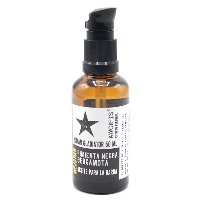 Aceite para Barba Esencia Vital - Mejora - 50 ml - Nutrición, Suavidad y Aroma de Pimienta Negra y Bergamota