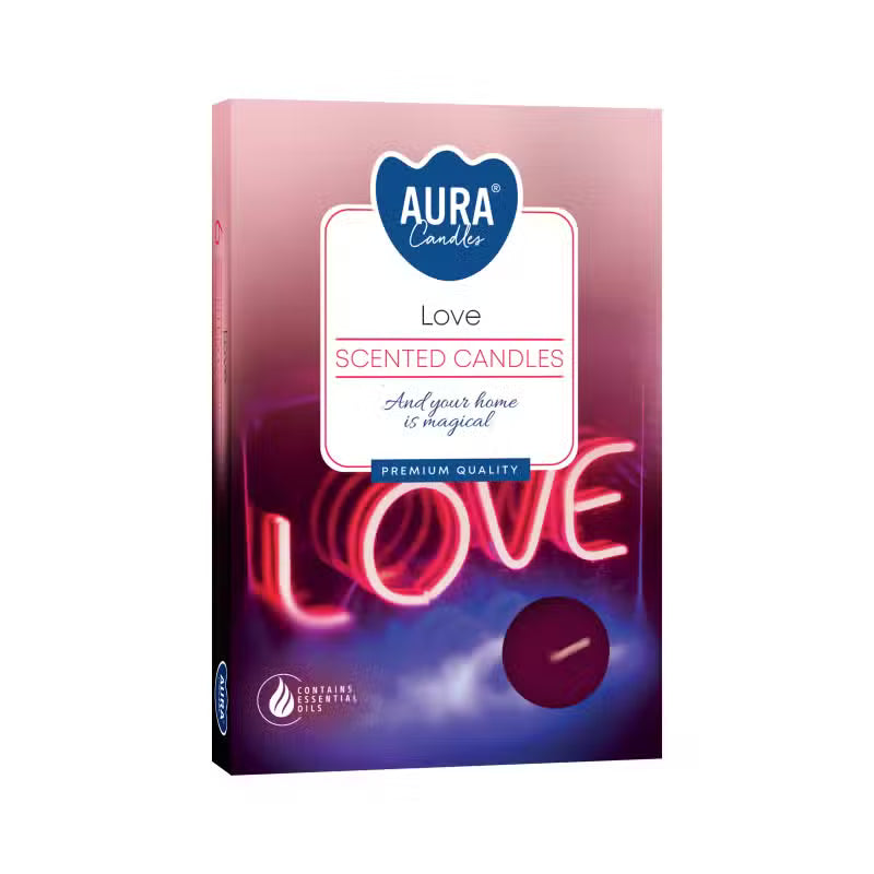 Set de 6 Velas de Té Perfumadas - Amor