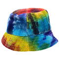 Sombrero boho de cáñamo y algodón tejido a mano - Con parches - Tiedye