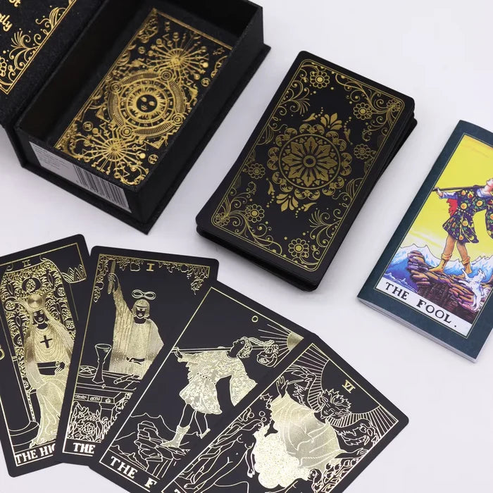 Tarot de color Daurat amb Llibre - Caixa de Regal