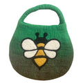 Bolsa abeja de fieltro al agua - Tonos verdes