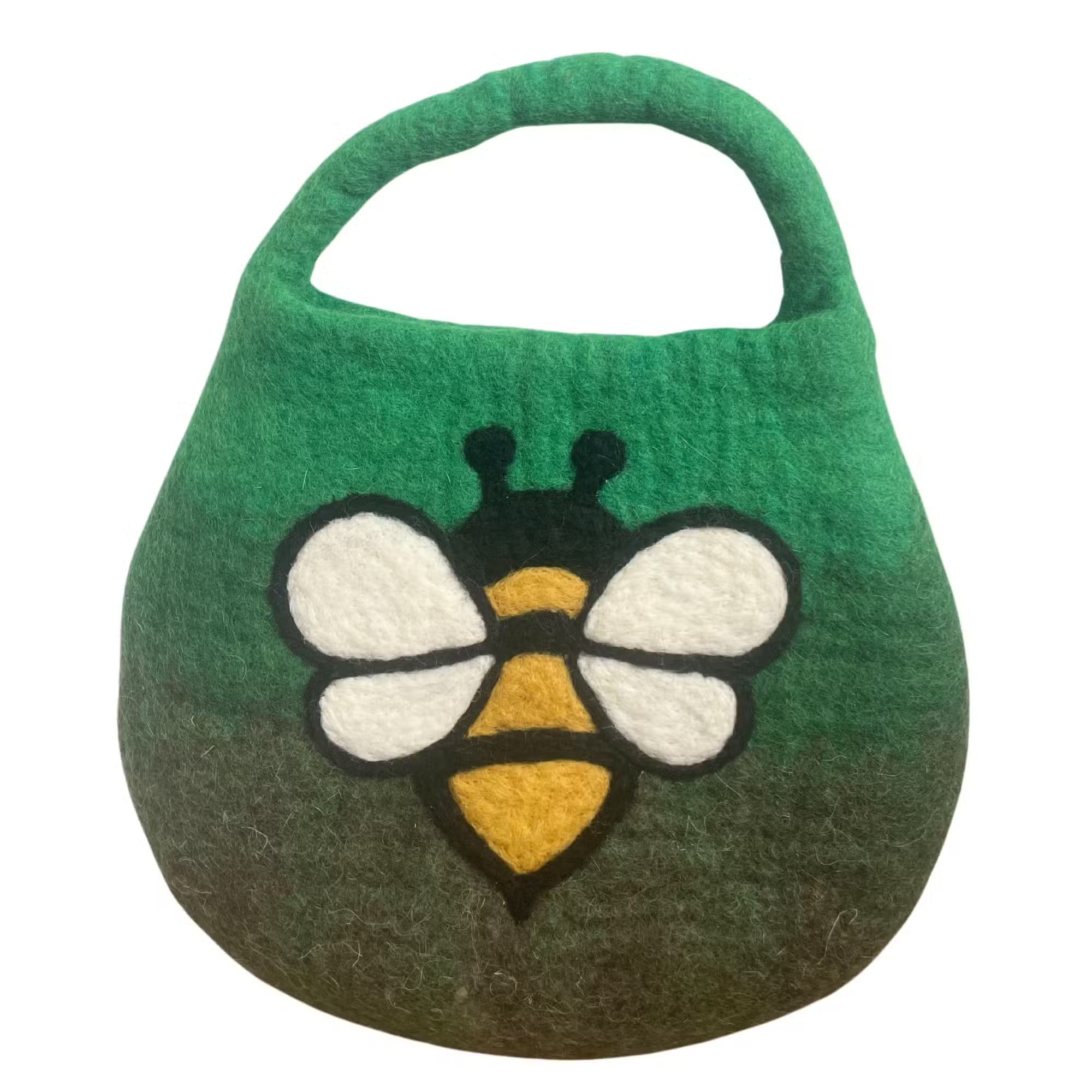 Bolsa abeja de fieltro al agua - Tonos verdes
