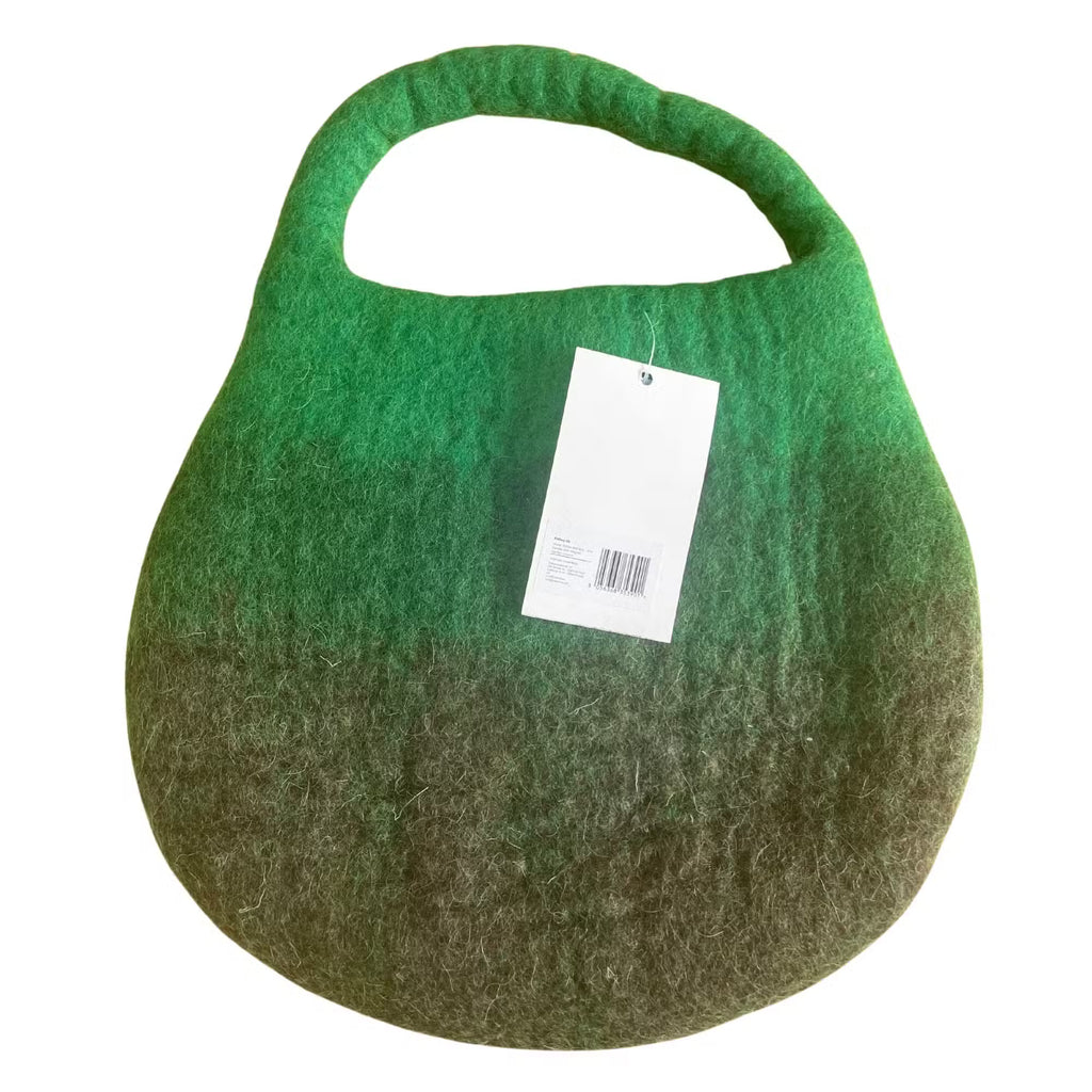 Bolsa abeja de fieltro al agua - Tonos verdes