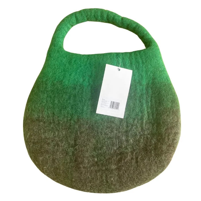 Bolsa abeja de fieltro al agua - Tonos verdes
