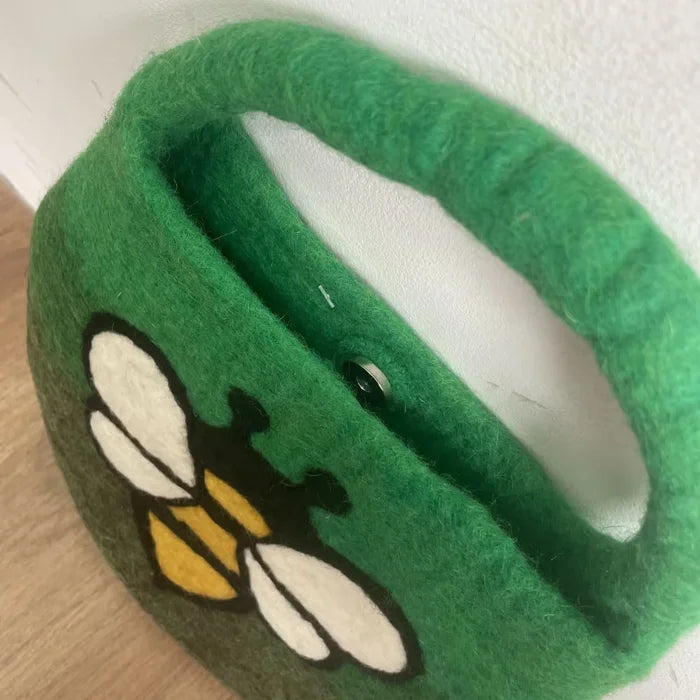 Bolsa abeja de fieltro al agua - Tonos verdes