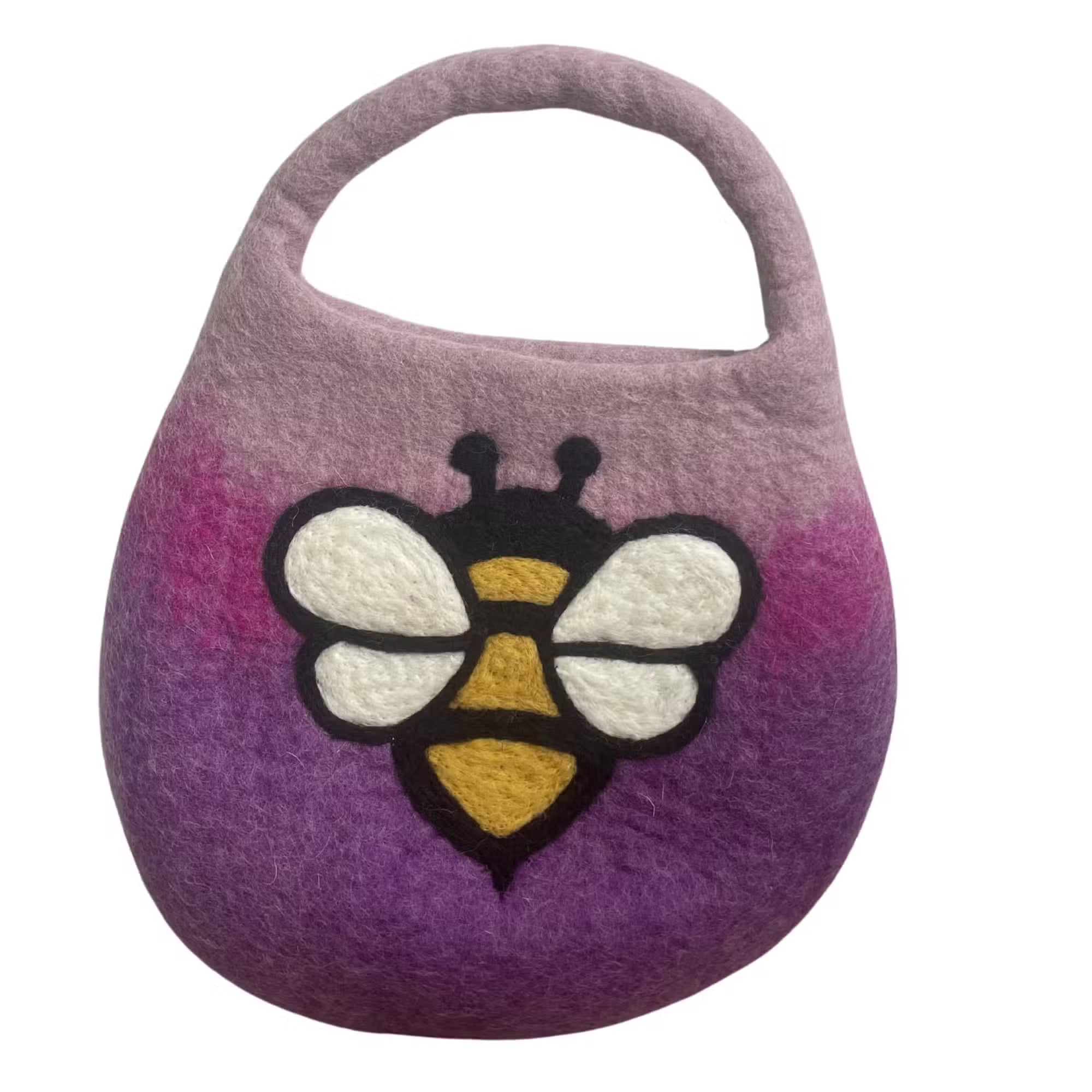 Bolsa abeja de fieltro al agua - Tonos lavanda