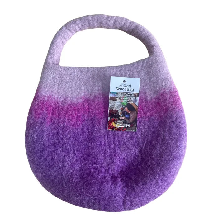 Bolsa abeja de fieltro al agua - Tonos lavanda
