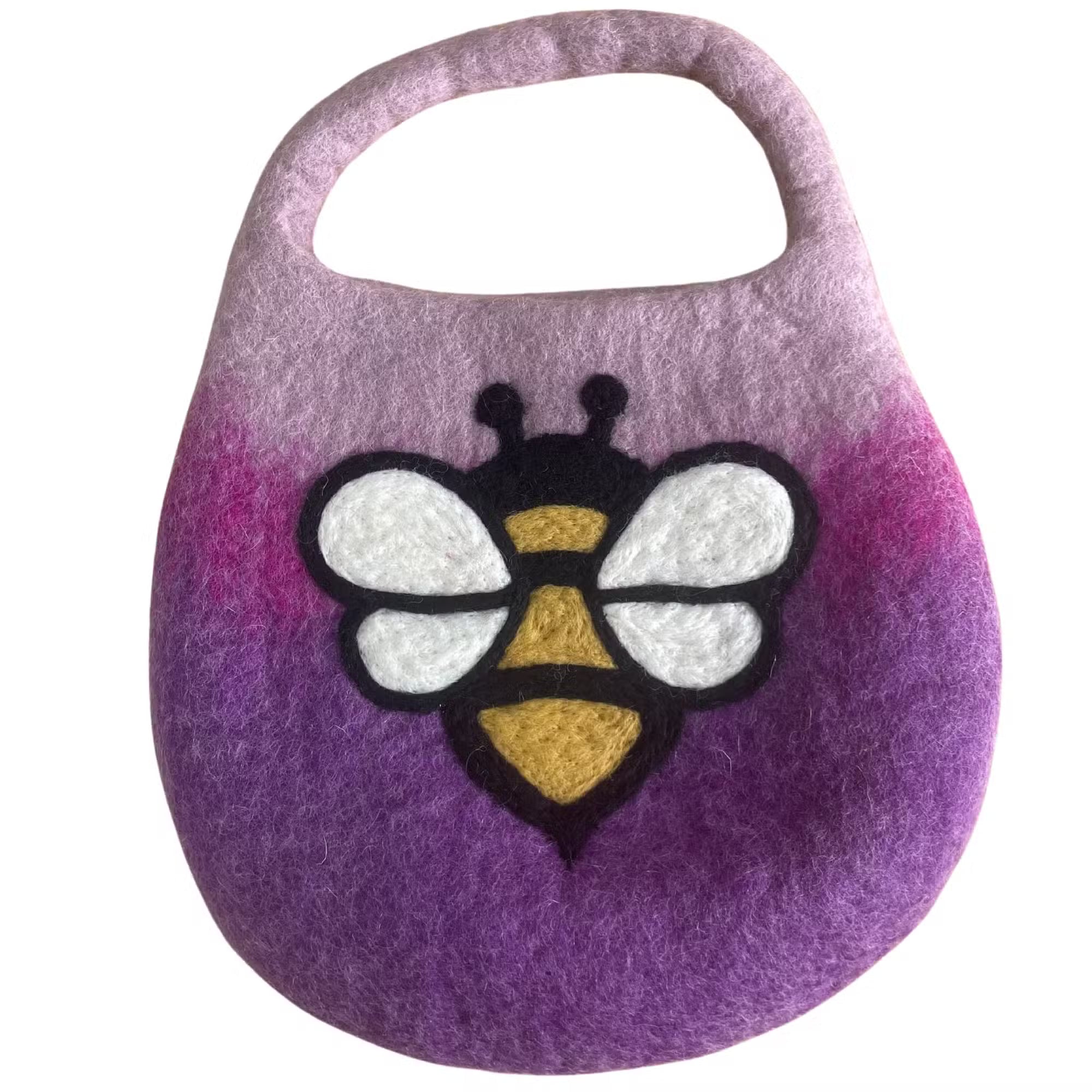 Bolsa abeja de fieltro al agua - Tonos lavanda