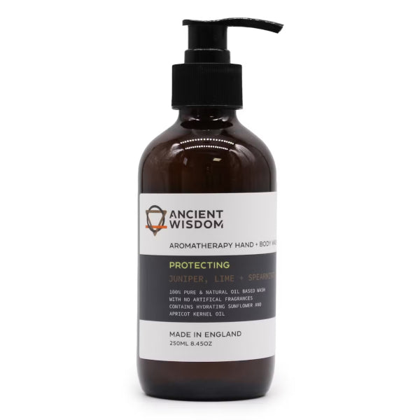Gel de bany per a Mans i Cos de Ginebre, Llima i Menta Verda | Frescor, Energia i Neteja Natural