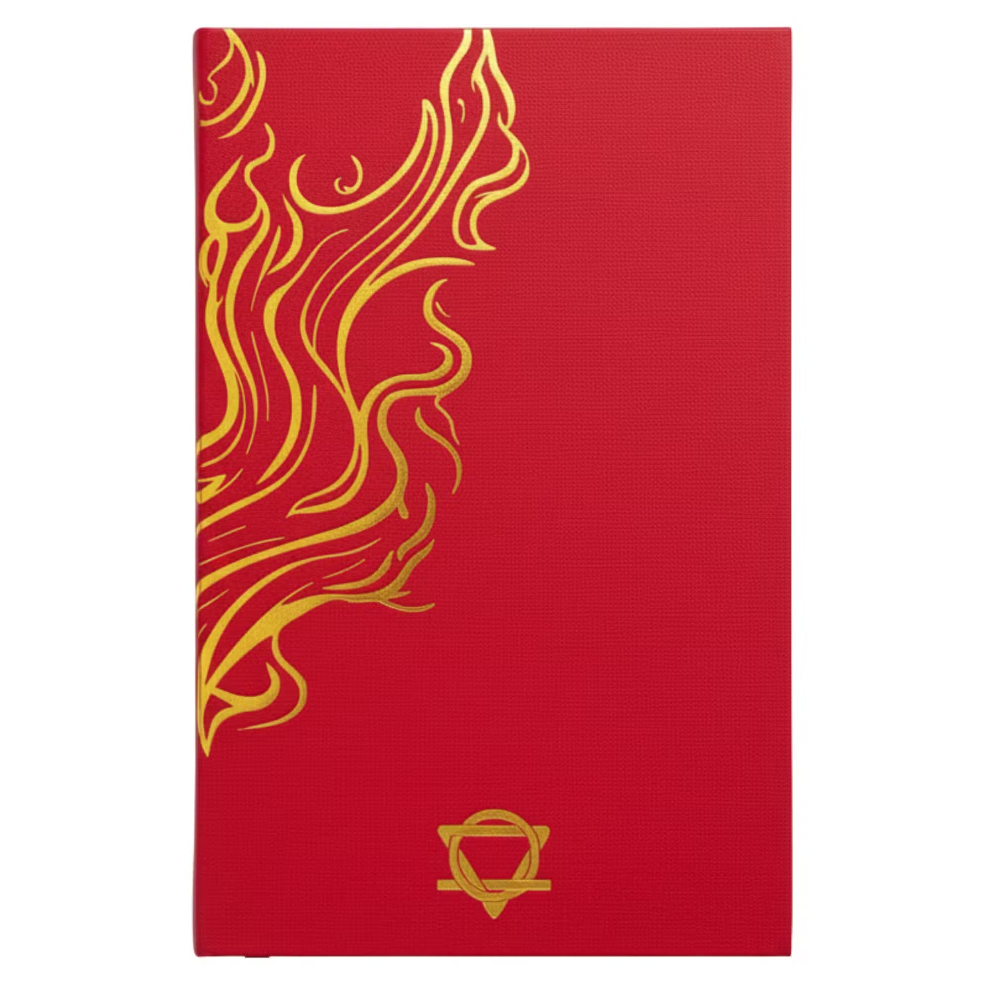 Diario de Bienestar Rojo - 120 páginas - Mandala dorado y loto