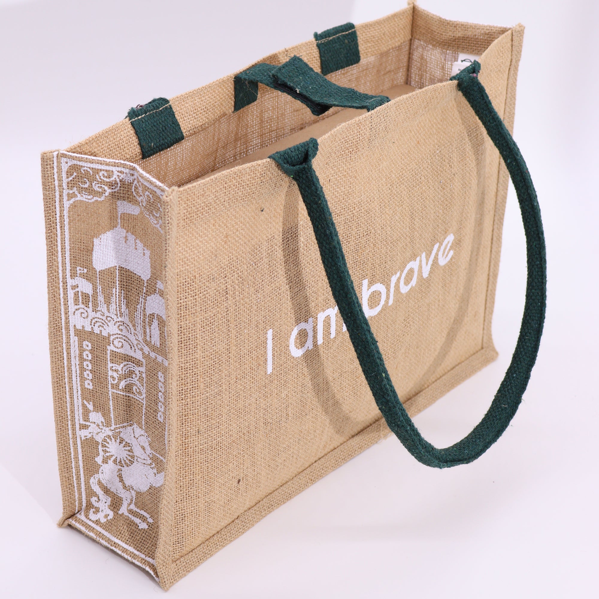 Bolsa de tela de Yute Hop Hare - Soy valiente