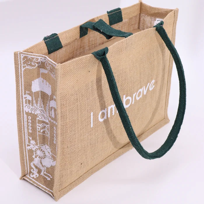 Bolsa de tela de Yute Hop Hare - Soy valiente