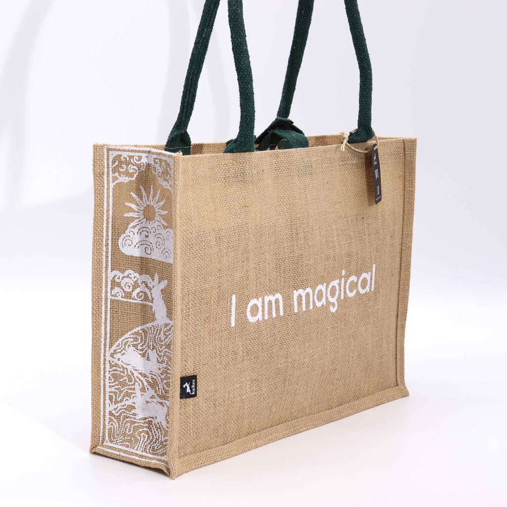 Bolsa de tela de Yute Hop Hare - Soy mágica