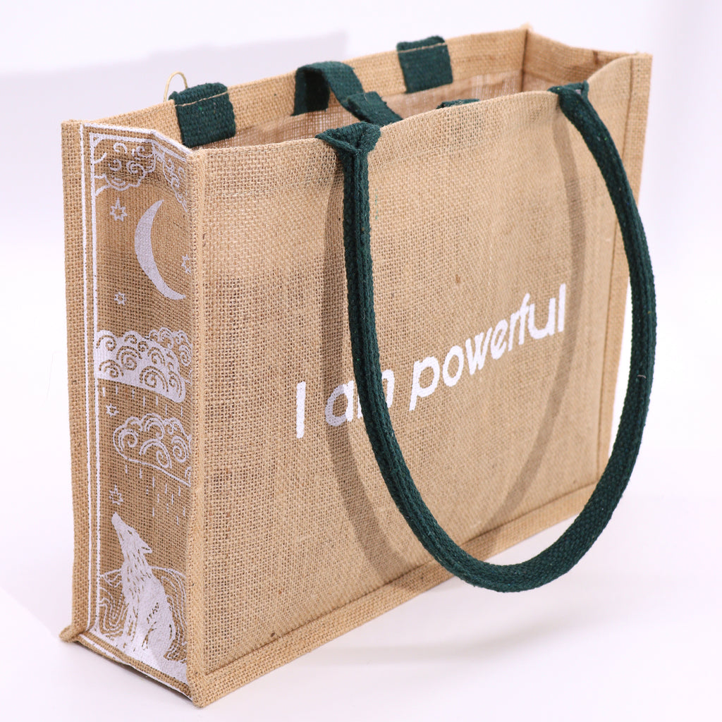 Bolsa de tela de Yute Hop Hare - Soy poderosa