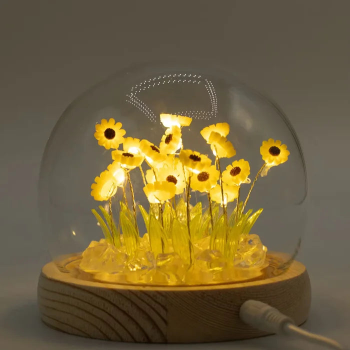 Cúpula Jardí Floral Glow - 20 gira-sols - LED USB