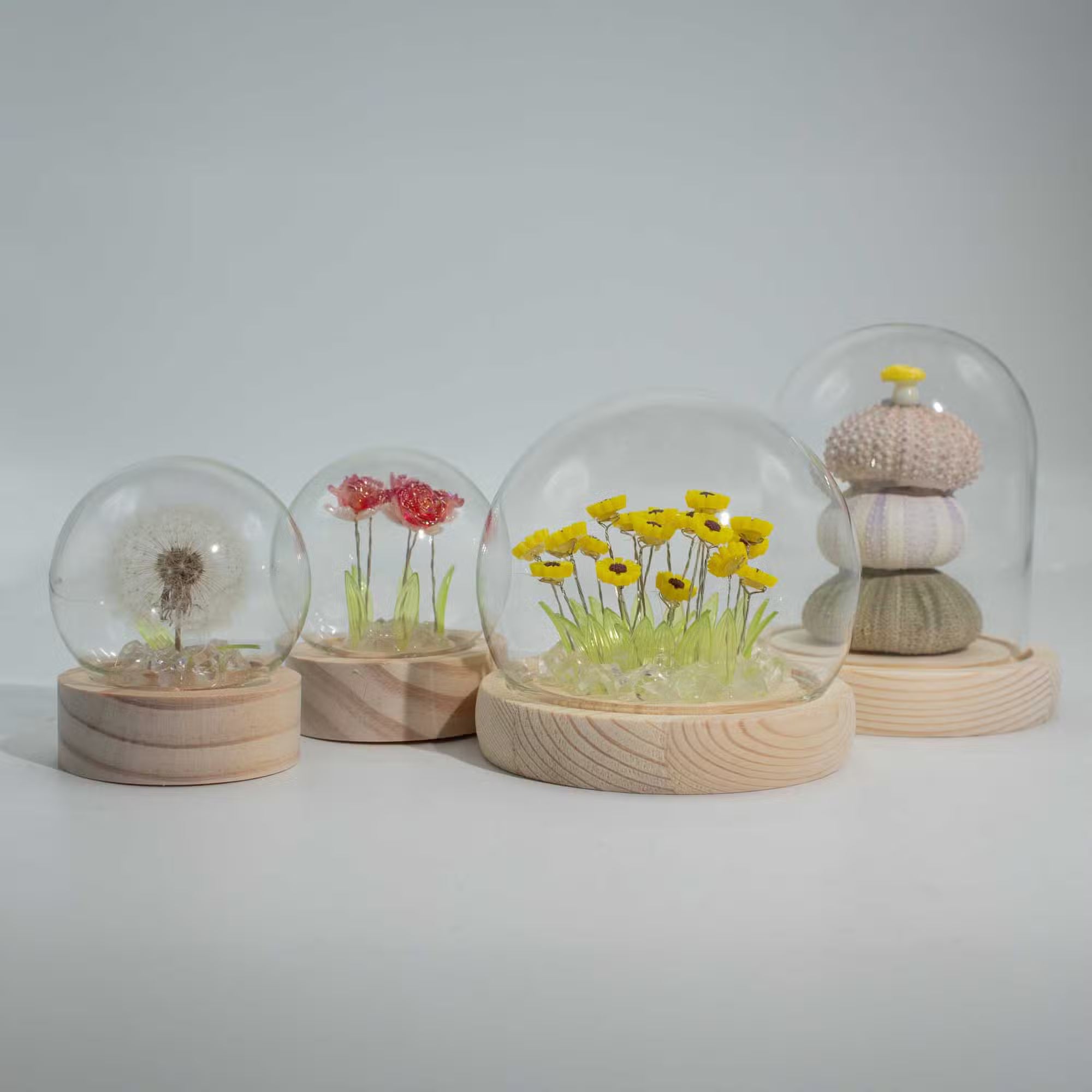 Domo Jardín Floral Glow - 20 girasoles - LED USB